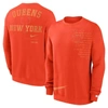 NIKE NIKE ORANGE NEW YORK METS STATEMENT BALL GAME FLEECE PULLOVER SWEATSHIRT