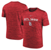 Nike Red St. Louis Cardinals Wordmark Velocity Performance T-shirt In Red