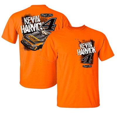 Stewart-haas Racing Team Collection Orange Kevin Harvick 2023 #4 Gearwrench T-shirt