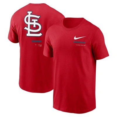 NIKE NIKE RED ST. LOUIS CARDINALS OVER THE SHOULDER T-SHIRT