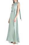 Sachin & Babi Kayla Halter Gown In Jade