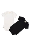Kyte Baby Assorted 2-pack Bodysuits In Cloud/ Midnight