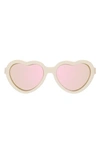 Babiators Babies' Kids' Polarized Heart Shaped Sunglasses In Sweet Cream