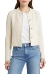 Rag & Bone Marisa Textured Tweed Jacket In Ecru