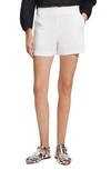 Theory Cuffed Mini Shorts In Good Linen In White
