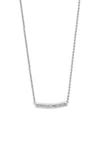 Effy Sterling Silver Pavé Diamond Bar Pendant Necklace In Silver