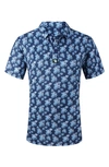 TOM BAINE TOM BAINE PATTERNED SLIM FIT PERFORMANCE GOLF POLO