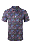 TOM BAINE PATTERNED SLIM FIT PERFORMANCE GOLF POLO