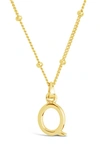 Sterling Forever 14k Gold Plated Sterling Silver Initial Necklace In Gold-q