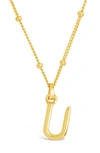 Sterling Forever 14k Gold Plated Sterling Silver Initial Necklace In Gold-u