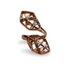 GUCCI ROSE GOLD PLATED CITRINE HELICAL RING