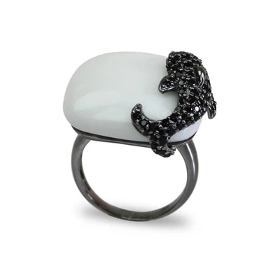 Gucci Sterling Silver Dolphin Cocktail Ring