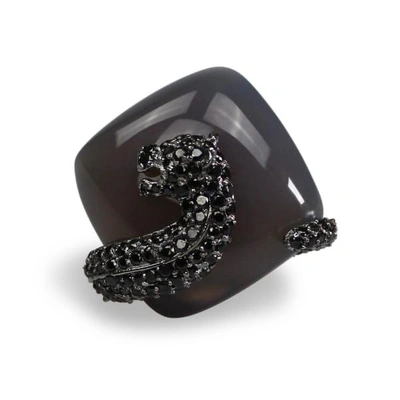 Gucci Agate Umbra Panther Cocktail Ring