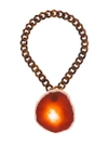 GIVENCHY large agate necklace,BRASS,STONE,PLASTIC