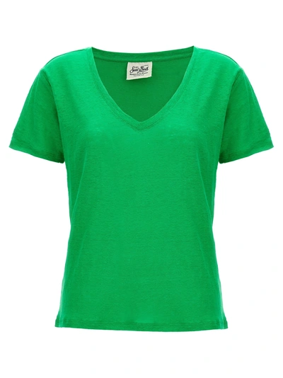 Mc2 Saint Barth Woman Linen T-shirt In Green