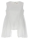 Comme Des Garçons White Pleated Insert Top