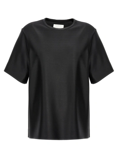 Jil Sander Button-embellished T-shirt In Black