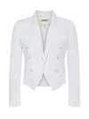 L'agence Kenzie Double Breasted Blazer In Blanc