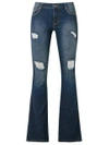 AMAPÔ DISTRESSED FLARED JEANS,AMI903111740735