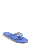 Jack Rogers Women's Roxy Whipstitch Flip Flop Sandals In Dark Powder Blue/ Tur