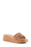 SEYCHELLES CHERRY PLATFORM WEDGE SLIDE SANDAL