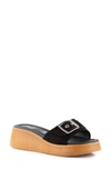 SEYCHELLES CHERRY PLATFORM WEDGE SLIDE SANDAL