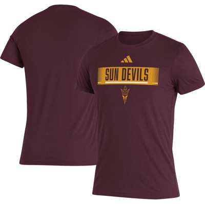 Adidas Originals Adidas Maroon Arizona State Sun Devils Wordmark Tri-blend T-shirt