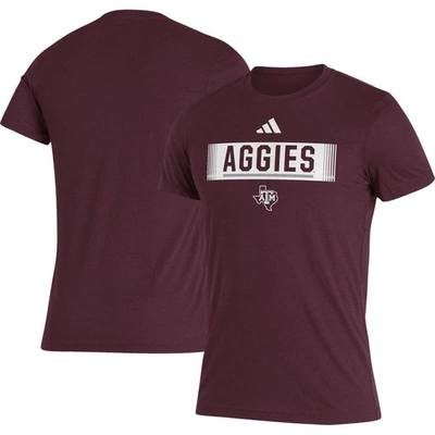 Adidas Originals Men's Adidas Maroon Texas A&m Aggies Along The Shadow Tri-blend T-shirt