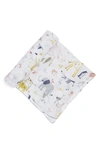Pehr Into The Wild Organic Cotton Swaddle Blanket In Ivory