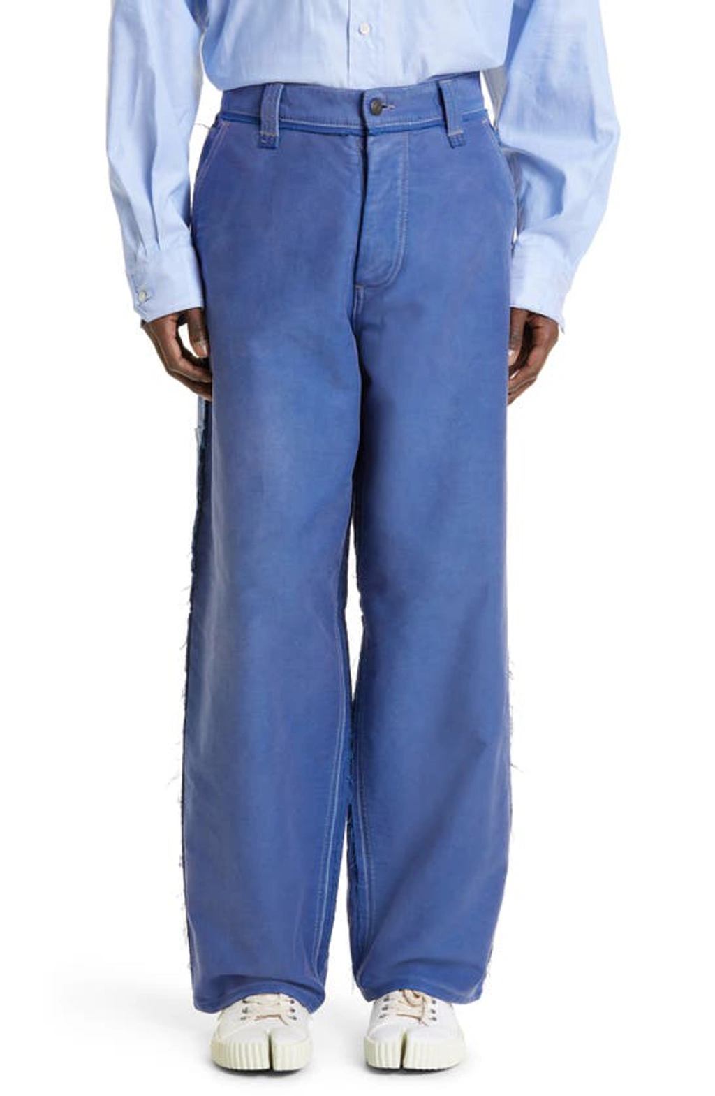パンツ 01AW Martin Margiela Moleskin Trousers Maison Margiela Maison Margiela Worker's Moleskin Trousers In Blue