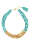 DEEPA GURNANI LORETTA BEADED LAYERED NECKLACE