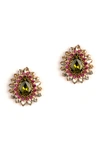 DEEPA GURNANI LEESHA CRYSTAL POST EARRINGS