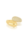 Ef Collection Diamond Dome Bypass Ring In 14k Yellow Gold