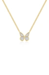 EF COLLECTION FLUTTER DIAMOND BUTTERFLY PENDANT NECKLACE