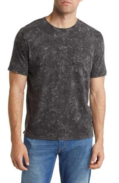 Stone Rose Acid Wash T-shirt In Black