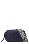 Tory Burch Mini Miller Leather Crossbody Bag In Tory Navy