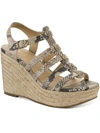 SUN + STONE WESLEYYP WOMENS STRAPPY WEDGE ESPADRILLES