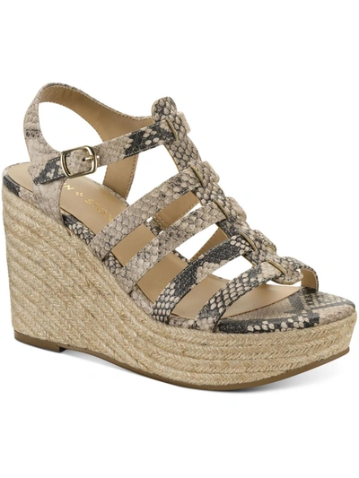 Sun + Stone Wesleyyp Womens Strappy Wedge Espadrilles In White