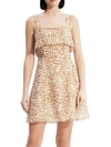 Theory Drape Back Mini Dress In Multi