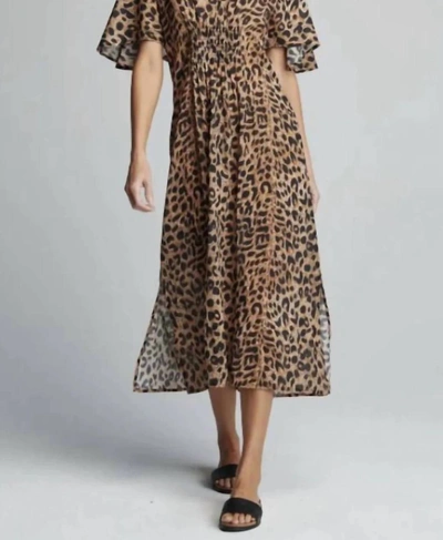 Sundays Clark Caftan Dress In Cheetah In Brown