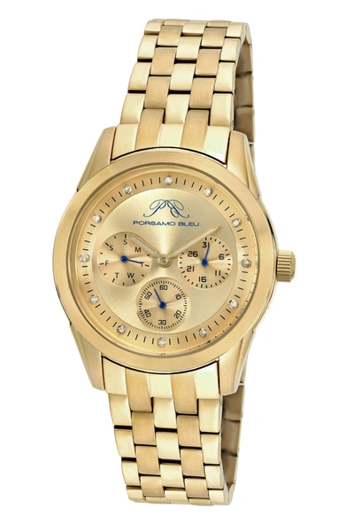 Porsamo Bleu Diana Diamond Japanese Quartz Watch, 39mm In Gold