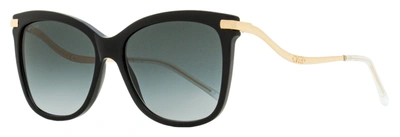 Jimmy Choo Women's Rectangular Sunglasses Steff 8079o Black/gold 55mm