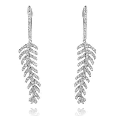 Diana M. Diamond Earrings In Silver