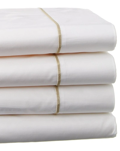 Maurizio Italy Simple Line Sheet Set In White