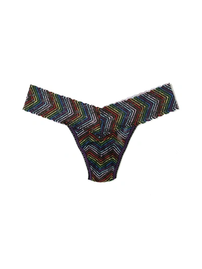 Hanky Panky Printed Signature Lace Low Rise Thong Up All Night In Multicolor