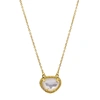 Adornia Fine Adornia Birthstone Necklace 14k Yellow Gold Vermeil In Silver