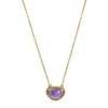 Adornia Fine Adornia Birthstone Necklace 14k Yellow Gold Vermeil In Purple