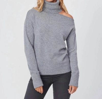 Paige Raundi Wool Sweater Heather Grey In Blue