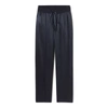 Pj Harlow Jolie Silk-blend Lounge Pants In Blue
