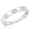 Diana M. 14ktwg Ring Diamonds 0.10cts, 2.11 Gm 12 St In White